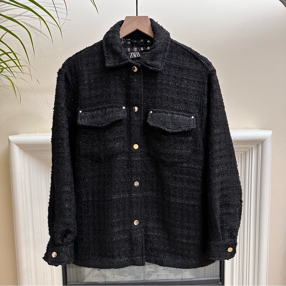 Zara Textured Weave Overshirt